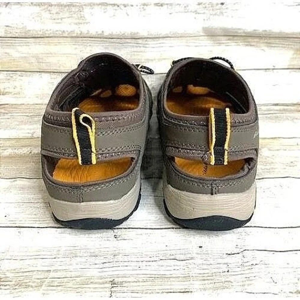 Eddie Bauer‎ Men's Hiking Sandals 10M Brown & Black Synthetic Durable Footwear